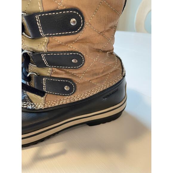 Sorel Boots Women's Size 6 Tofino Faux Fur Lined Mid-Calf Waterproof Tan Black - Picture 3 of 13